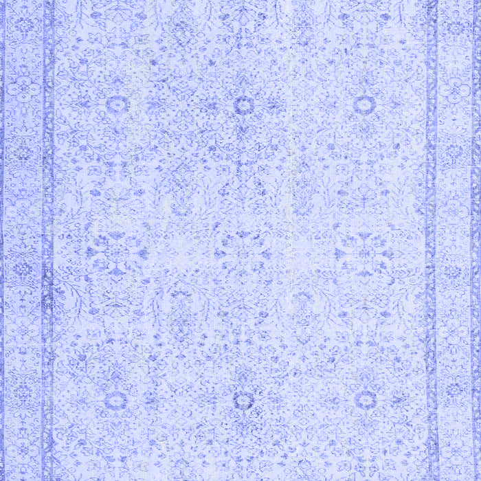 Machine Washable Persian Blue Traditional Rug, wshtr3580blu