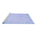 Sideview of Machine Washable Persian Blue Traditional Rug, wshtr3580blu