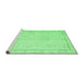 Sideview of Machine Washable Persian Emerald Green Traditional Area Rugs, wshtr3580emgrn