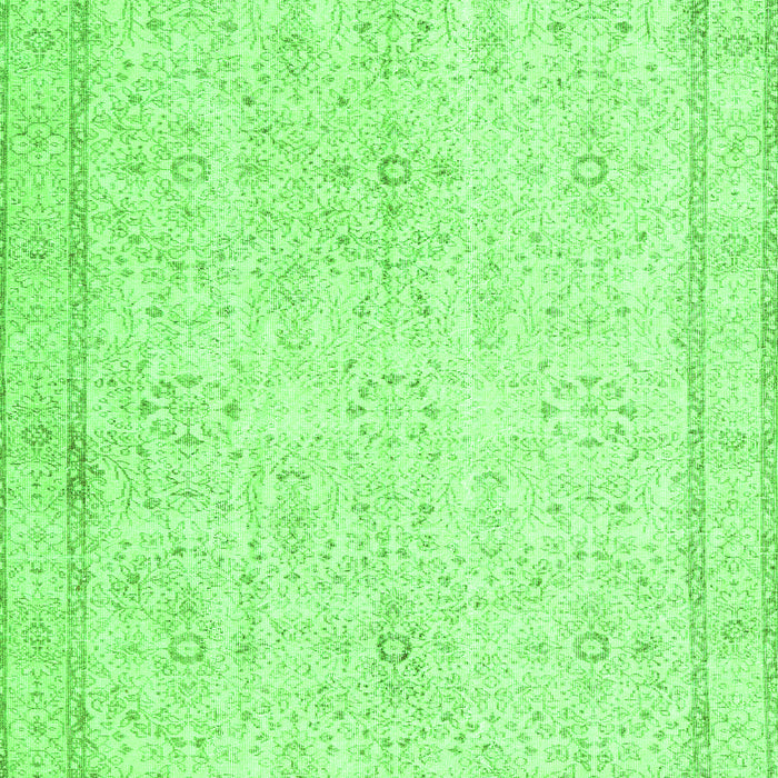 Serging Thickness of Machine Washable Persian Green Traditional Area Rugs, wshtr3580grn