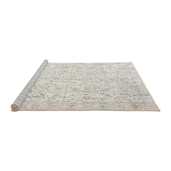 Sideview of Machine Washable Traditional Champagne Beige Rug, wshtr3581