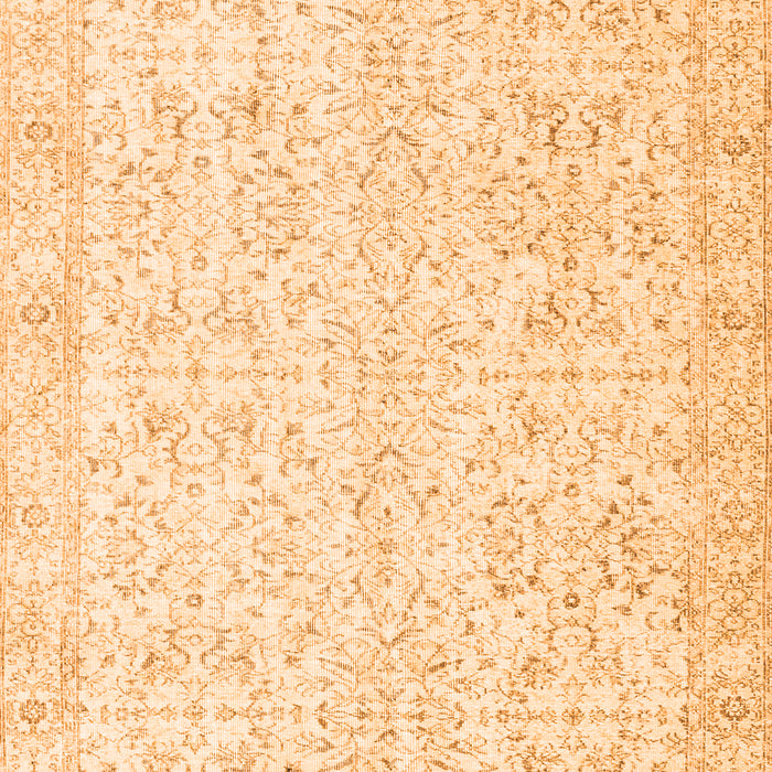 Serging Thickness of Machine Washable Persian Orange Traditional Area Rugs, wshtr3581org