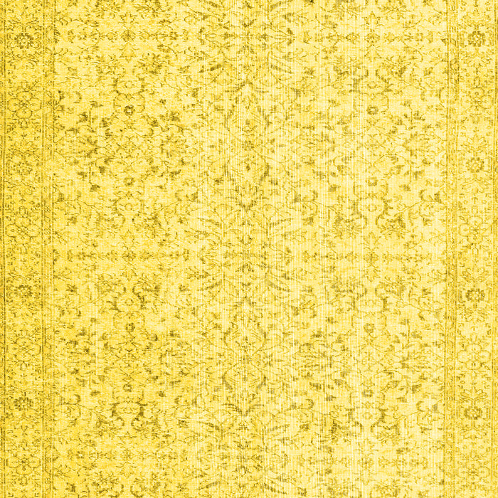 Machine Washable Persian Yellow Traditional Rug, wshtr3581yw