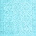 Square Persian Light Blue Traditional Rug, tr3581lblu