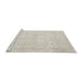 Sideview of Machine Washable Traditional Tan Brown Rug, wshtr3583