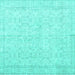 Square Persian Turquoise Traditional Rug, tr3583turq