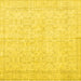 Square Machine Washable Persian Yellow Traditional Rug, wshtr3583yw