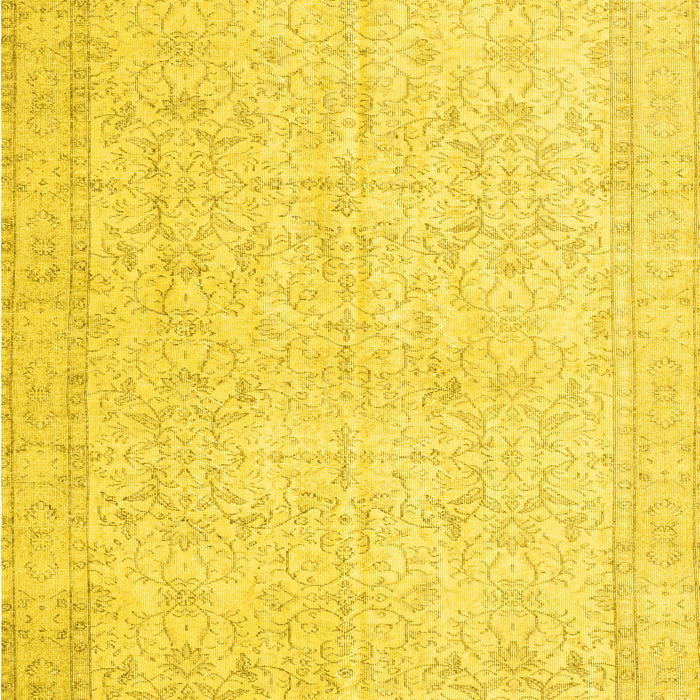 Machine Washable Persian Yellow Traditional Rug, wshtr3583yw