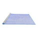 Sideview of Machine Washable Persian Blue Traditional Rug, wshtr3584blu