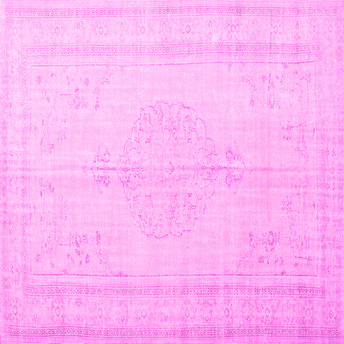 Square Persian Pink Traditional Rug, tr3584pnk