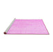 Sideview of Machine Washable Persian Pink Traditional Rug, wshtr3584pnk