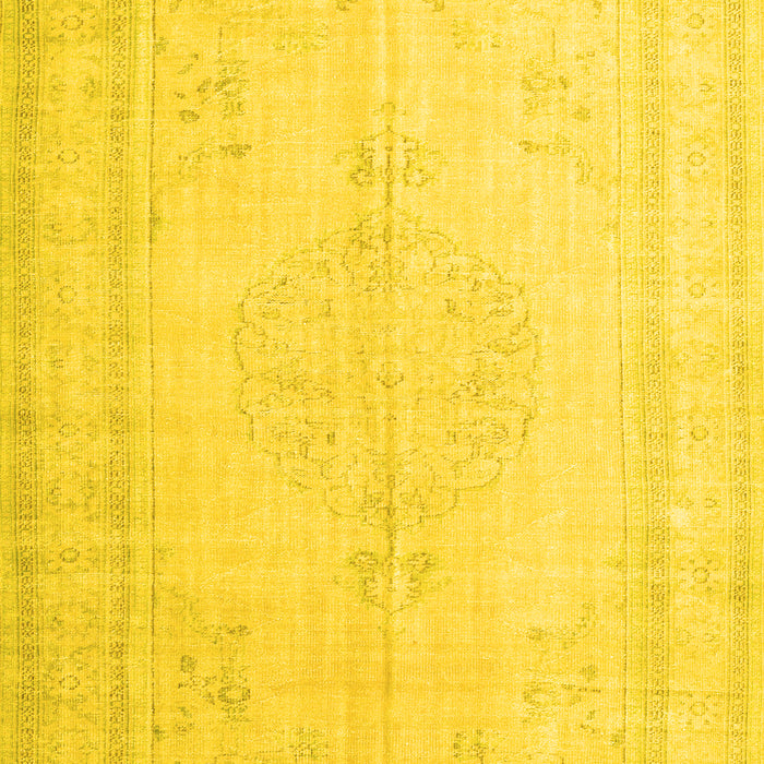 Machine Washable Persian Yellow Traditional Rug, wshtr3584yw