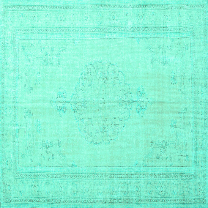 Square Persian Turquoise Traditional Rug, tr3584turq