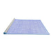 Sideview of Machine Washable Persian Blue Traditional Rug, wshtr3585blu