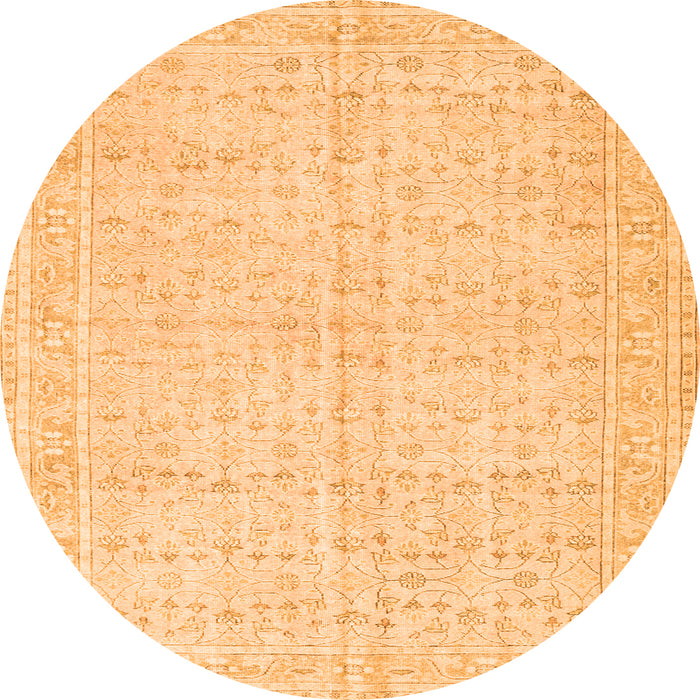 Square Persian Orange Traditional Rug, tr3585org