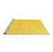 Sideview of Machine Washable Persian Yellow Traditional Rug, wshtr3585yw