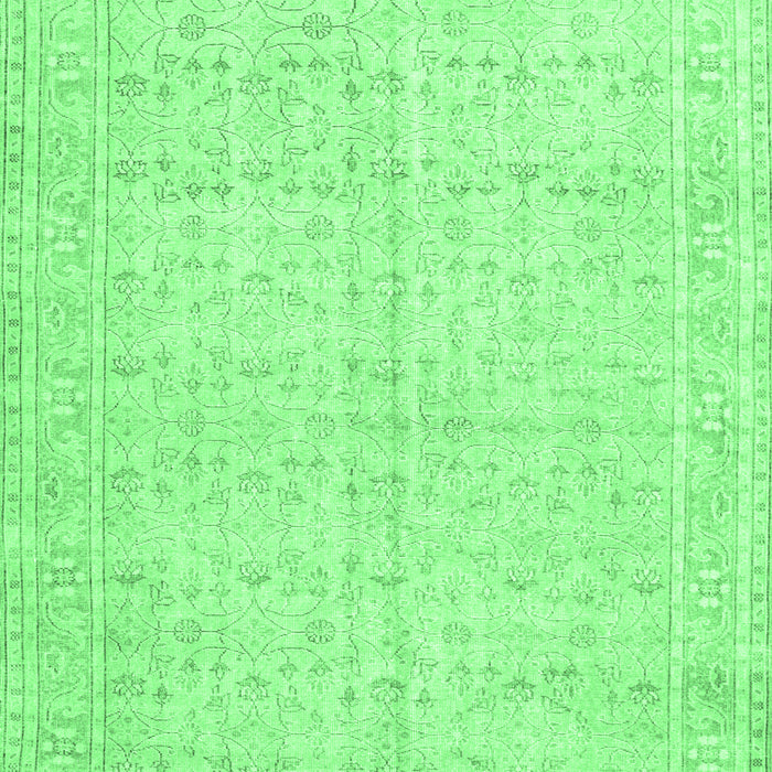 Machine Washable Persian Emerald Green Traditional Area Rugs, wshtr3585emgrn