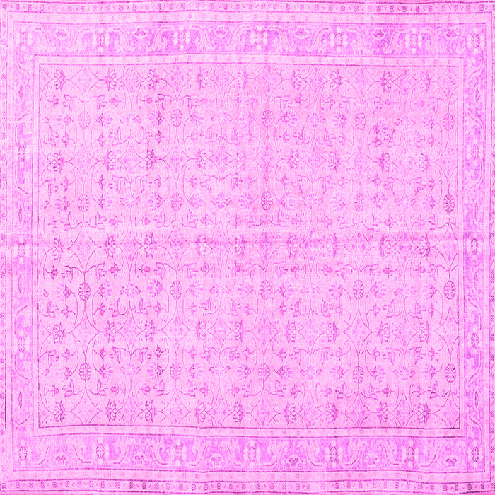 Square Machine Washable Persian Pink Traditional Rug, wshtr3585pnk