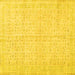 Square Persian Yellow Traditional Rug, tr3585yw