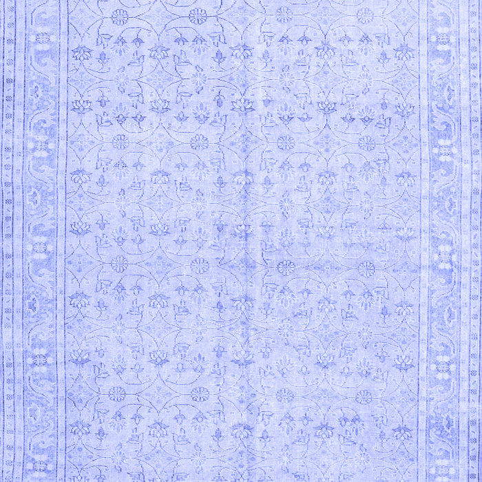 Machine Washable Persian Blue Traditional Rug, wshtr3585blu