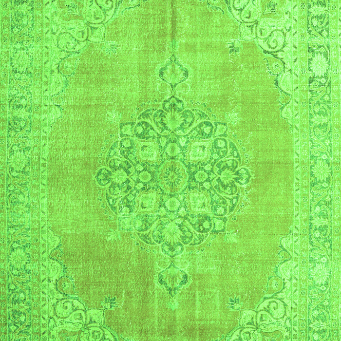 Serging Thickness of Machine Washable Medallion Green Traditional Area Rugs, wshtr3586grn