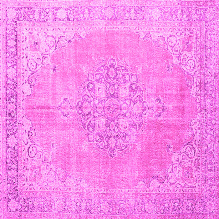 Square Medallion Pink Traditional Rug, tr3586pnk