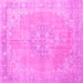 Square Medallion Pink Traditional Rug, tr3586pnk