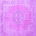 Square Medallion Purple Traditional Rug, tr3586pur