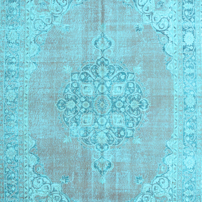 Medallion Light Blue Traditional Rug, tr3586lblu