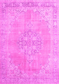 Medallion Pink Traditional Rug, tr3586pnk