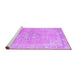 Sideview of Machine Washable Medallion Purple Traditional Area Rugs, wshtr3586pur