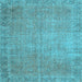 Square Persian Light Blue Traditional Rug, tr3587lblu