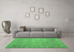 Machine Washable Persian Emerald Green Traditional Area Rugs in a Living Room,, wshtr3587emgrn