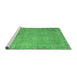 Sideview of Machine Washable Persian Emerald Green Traditional Area Rugs, wshtr3587emgrn