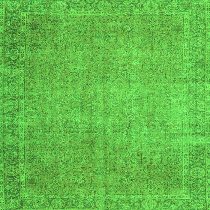 Serging Thickness of Persian Green Traditional Rug, tr3587grn