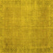 Square Persian Yellow Traditional Rug, tr3587yw