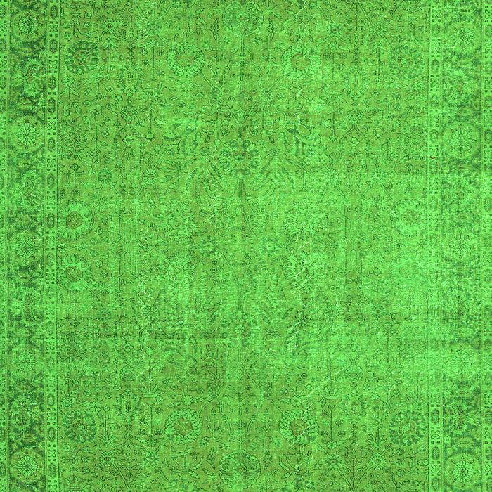 Serging Thickness of Machine Washable Persian Green Traditional Area Rugs, wshtr3587grn