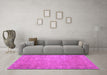 Machine Washable Persian Pink Traditional Rug in a Living Room, wshtr3587pnk