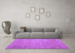 Machine Washable Persian Purple Traditional Area Rugs in a Living Room, wshtr3587pur