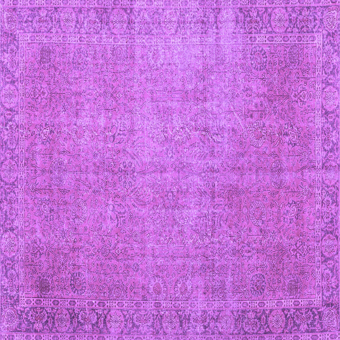 Square Machine Washable Persian Purple Traditional Area Rugs, wshtr3587pur