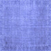 Square Persian Blue Traditional Rug, tr3587blu