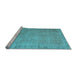 Sideview of Machine Washable Persian Light Blue Traditional Rug, wshtr3587lblu