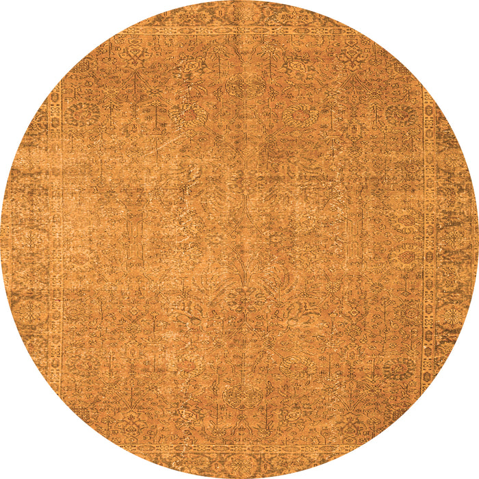 Square Persian Orange Traditional Rug, tr3587org