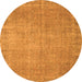 Square Persian Orange Traditional Rug, tr3587org