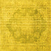 Square Persian Yellow Traditional Rug, tr3588yw