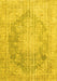 Machine Washable Persian Yellow Traditional Rug, wshtr3588yw