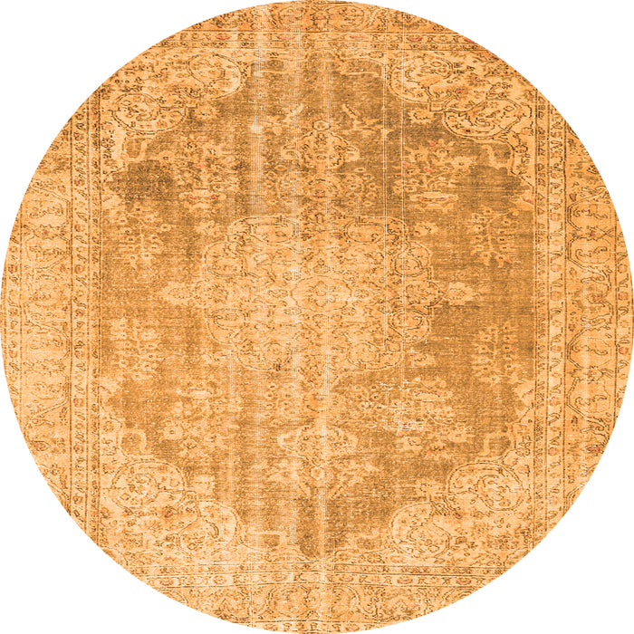 Machine Washable Persian Orange Traditional Area Rugs, wshtr3588org