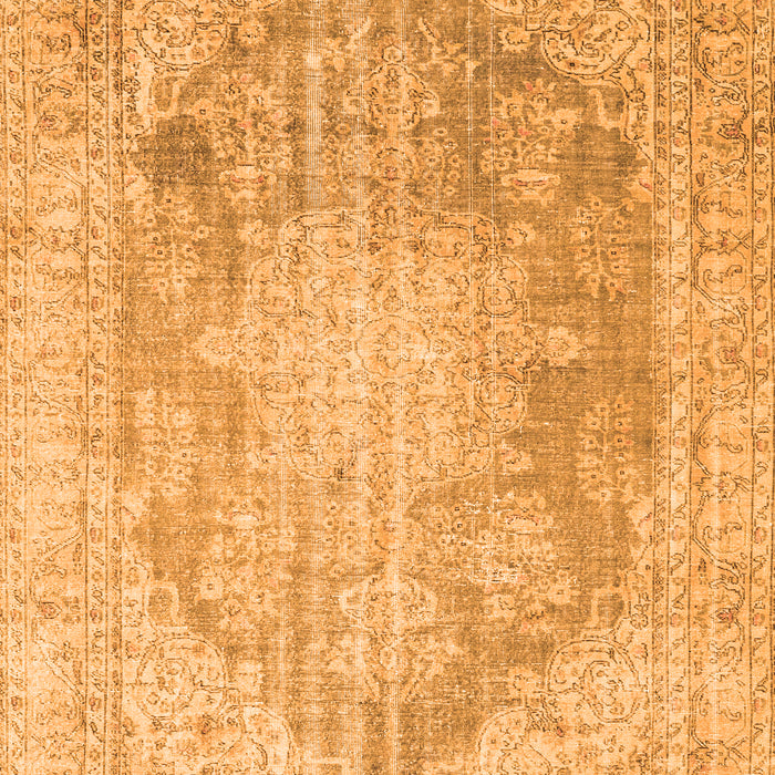 Serging Thickness of Machine Washable Persian Orange Traditional Area Rugs, wshtr3588org