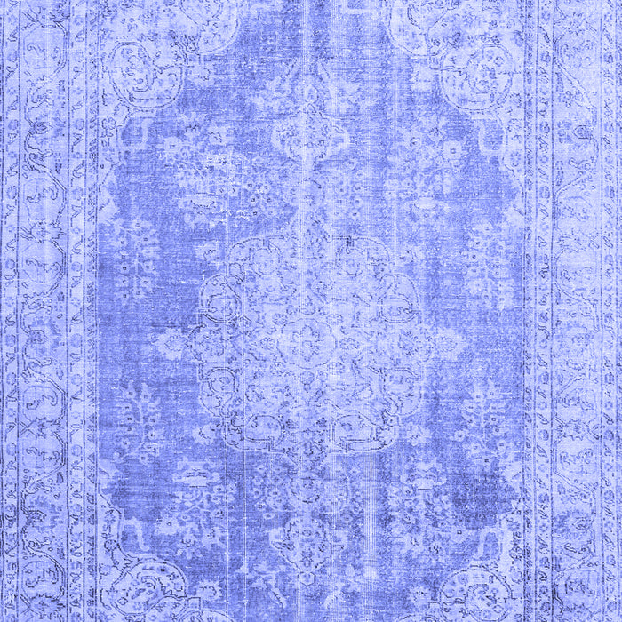Machine Washable Persian Blue Traditional Rug, wshtr3588blu