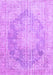 Machine Washable Persian Purple Traditional Area Rugs, wshtr3588pur